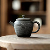 黑玄黑陶茶壶家用办公室会客中式陶瓷茶具单壶提梁壶侧把壶泡茶器 商品缩略图4