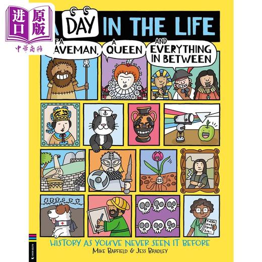 【中商原版】地球上的爆笑历史 英文原版A Day in the Life of Caveman Queen History 儿童绘本 知识科普图画书 进口图书 商品图0