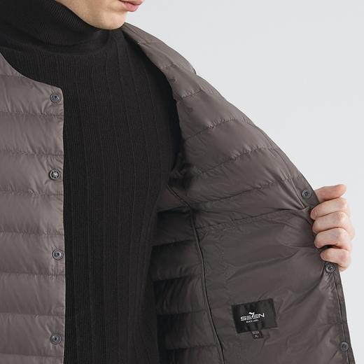 【特价】柒牌羽绒服男士内搭新款轻薄保暖无领冬装男外套	123E70540 商品图1