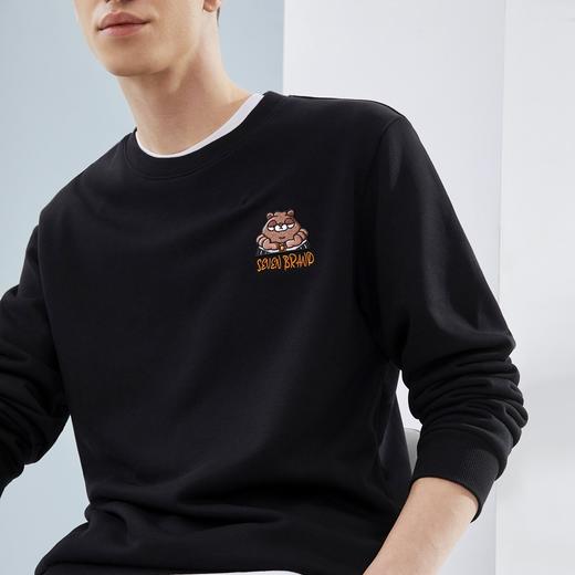 【特价】【柒先生系列】柒牌男士卫衣春秋款时尚潮流圆领套头T恤上衣	124W70090 商品图2