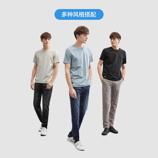 【直降】柒牌短袖t恤男夏季新款时尚凉感索罗纳青年男士冰丝上衣	124T71580 商品图2