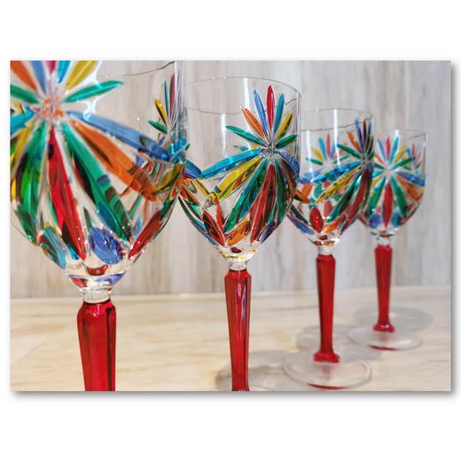 【轻奢梦幻礼盒】威尼斯手工水晶炫彩烟花红酒杯高脚杯单支礼盒 手工印记 光影艺术 商品图3