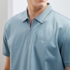 【含桑蚕丝】柒牌短袖男polo衫夏季新款拉链开襟翻领抗菌T恤	124T70550 商品缩略图1