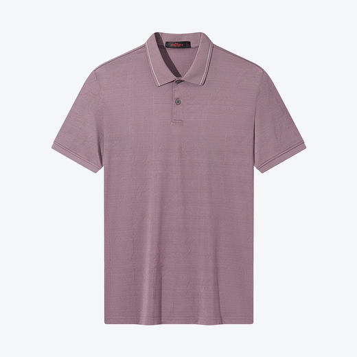 【高端系列】柒牌polo衫短袖男夏季新款时尚暗纹提花含桑蚕丝T恤	124T70790 商品图3