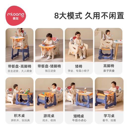 曼龙宝宝餐椅儿童多功能百变餐椅宝宝学坐椅子家用婴儿成长吃饭椅 商品图2