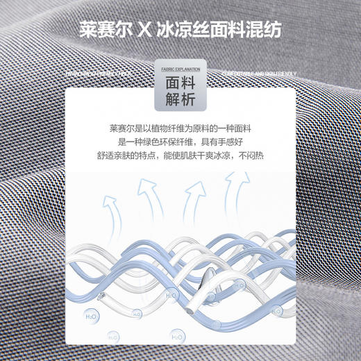 【凉感莱赛尔】柒牌休闲长裤男春夏新款商务通勤百搭直筒男裤	124H71450 商品图1