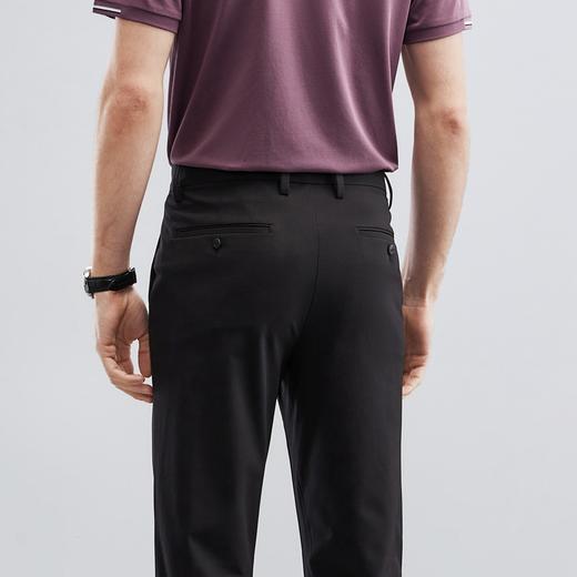 柒牌男装休闲裤春夏新款商务休闲时尚百搭男士黑色直筒长裤子	124H71820 商品图2