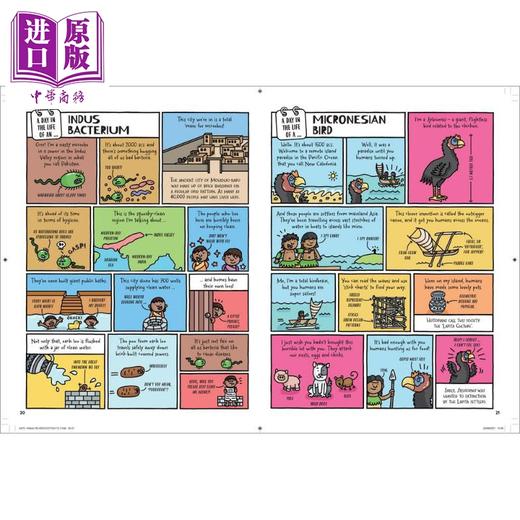 【中商原版】地球上的爆笑历史 英文原版A Day in the Life of Caveman Queen History 儿童绘本 知识科普图画书 进口图书 商品图3