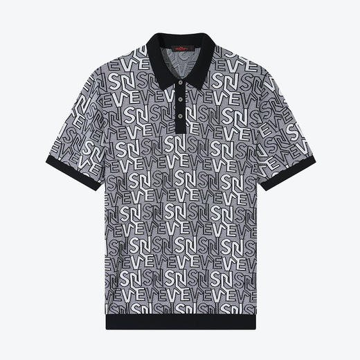 【伊力特】柒牌polo衫男士夏季新款时尚字母提花短袖T恤上衣	124T70860 商品图4