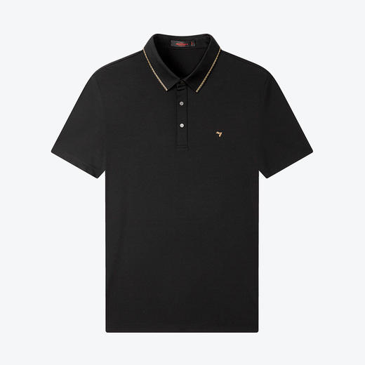 柒牌男装短袖polo衫男夏季新款时尚休闲男士翻领T恤衫保罗衫	124T73400 商品图3