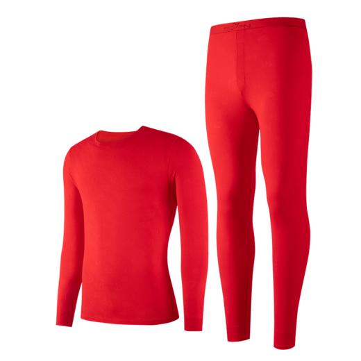 【套装】柒牌保暖内衣套装男莫代尔薄款无痕本命年结婚红色秋衣秋裤2件套	121F70080 商品图3