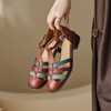 夏季新款，里外全皮拼色一字扣凉鞋YX-A956 商品缩略图7