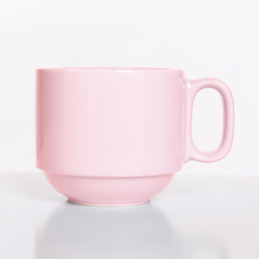 陶瓷水杯可叠马克杯 轻量 DAY Value  340ml 白色/灰色/蓝绿/桃粉 商品图4