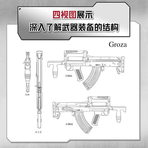 射击游戏常见武器及装备 线稿插画资料集 现代枪械线稿描摹本手枪冲锋枪突击步枪狙击步枪FPS射击武器线描手绘本铅笔画画素材 商品图3