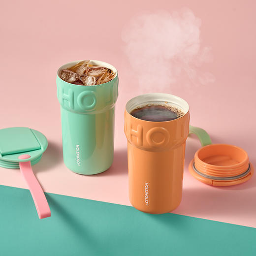 holoholo甜筒杯子316L不锈钢保温杯大容量咖啡杯女生高颜值水杯 商品图0