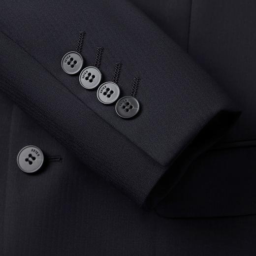 【100%绵羊毛】柒牌西服外套男春秋季商务职业正装人字纹提花西装	126C70260 商品图3