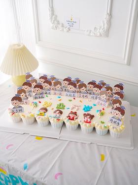 卡通纸杯蛋糕毕业万岁（图片50只纸杯蛋糕组合）