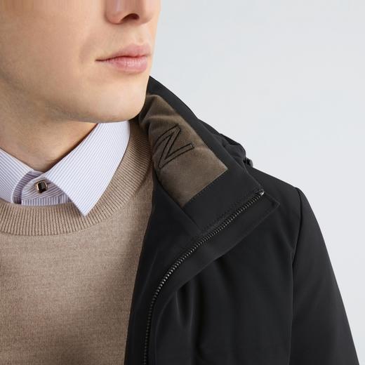 柒牌男士羽绒服秋冬时尚简约可拆卸帽白鸭绒羽绒厚外套123E70100 商品图1