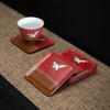 宫墙红中式方形杯垫陶瓷功夫茶具配件茶道茶艺茶台轻奢茶桌隔热垫 商品缩略图2