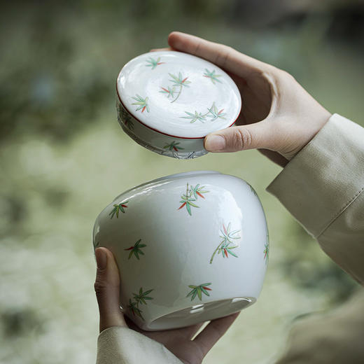 【日用百货】-宜室茶话  陶瓷茶叶罐密封罐半斤空茶叶包装盒 商品图2