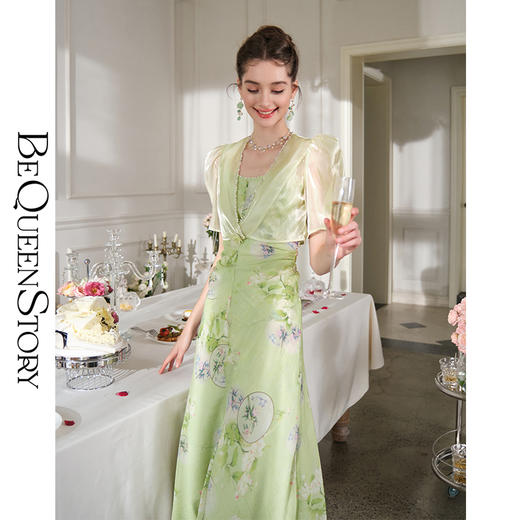 【大货捡漏，不退不换】  【青丝妙韵】气质小开衫加吊带连衣裙2023夏季新款 商品图2