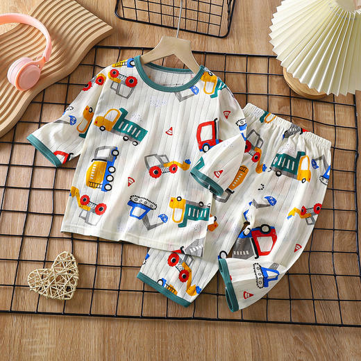 【清仓捡漏49.9两套】儿童纯棉家居服套装夏季长袖睡衣薄款空调服男女童装sh 商品图3