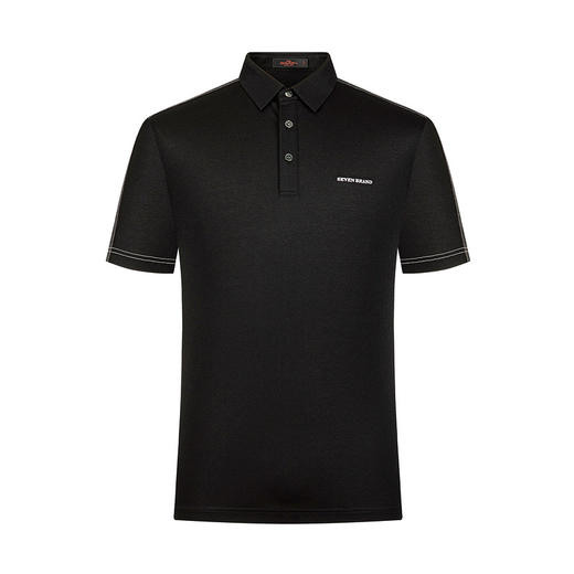 【3A抗菌】柒牌男士polo衫短袖时尚运动户外夏季薄款黑色翻领上衣	124T70190 商品图3
