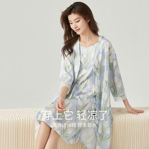 “3 部” 顶瓜瓜 女士郁金香浴袍家居服两件套DJJWC-APW21569-Y 商品图1
