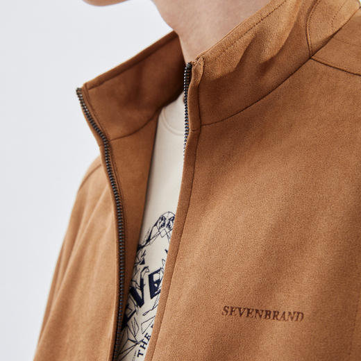 【限时秒杀】柒牌男士短款外套春秋新款时尚休闲中青年立领夹克衫125K70040 商品图2