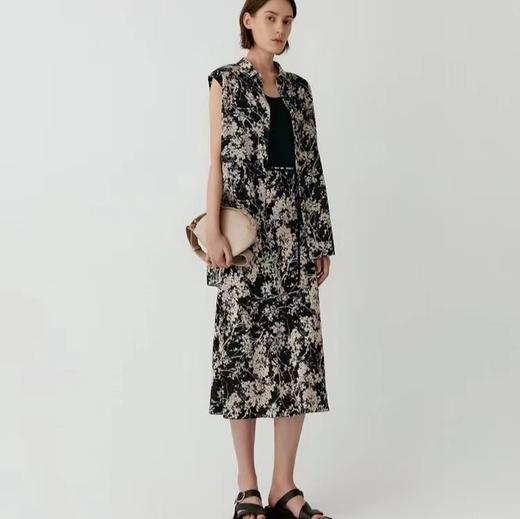 【à perles】京都印染气质双绉树叶印花背心半裙套装【现货】 商品图3