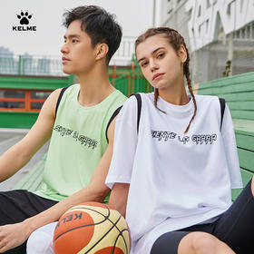 KELME卡尔美运动背心男2023夏季潮流字母篮球上衣透气无袖训练T恤