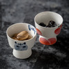 【日用百货】-宜室茶话  手绘陶瓷茶点盘简约日式高脚干果盘 商品缩略图2