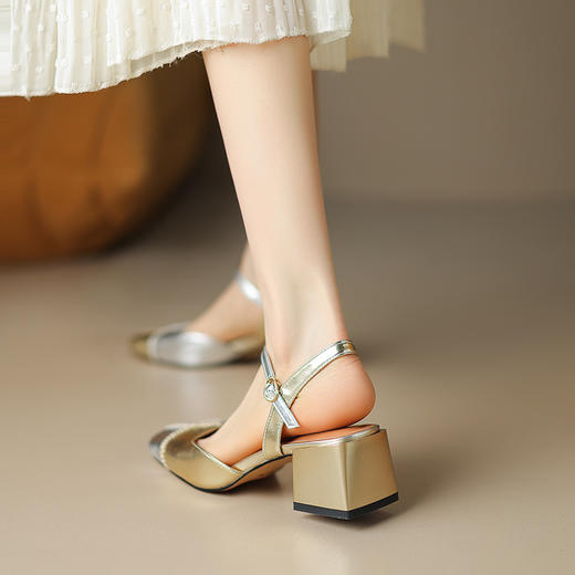 夏季新款，拼色里外全皮包头凉鞋HBP-5362 商品图2