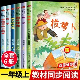 一年级上册课外书必读老师推荐全套6册注音版拔萝卜故事书托尔斯泰绘本 雪地里的小画家四季书猴子捞月亮语文教材配套同步阅读书籍