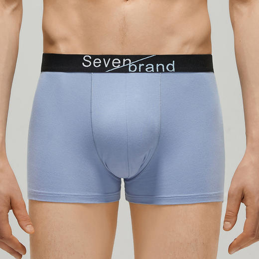 【礼盒3条装】柒牌平角内裤男新款抗菌透气内裤裤衩四角底裤3件装	119F70160 商品图3