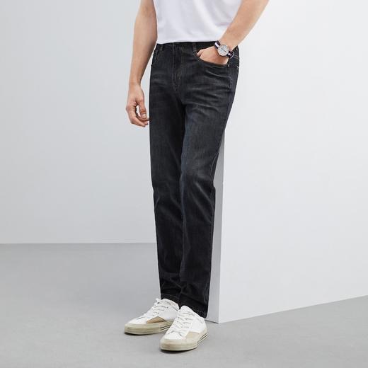 【凉感竹纤维】柒牌男装牛仔裤男青年夏季休闲薄款直筒长裤	124H70900 商品图4