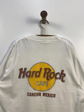 90年代 Vintage beatri Z Hard Rock CAFE 厚款 硬石咖啡 短袖T恤 _SST(L)