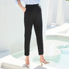 欧芮儿夏装2019新款女装黑色休闲裤女百搭ol风直筒裤九分女裤子 商品缩略图3