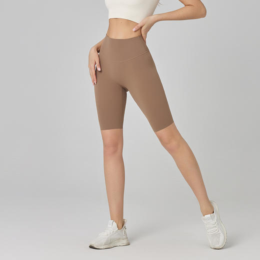 Leorrey乐拉运动轻薄透气高腰超裸感健身瑜伽裤五分裤 商品图4