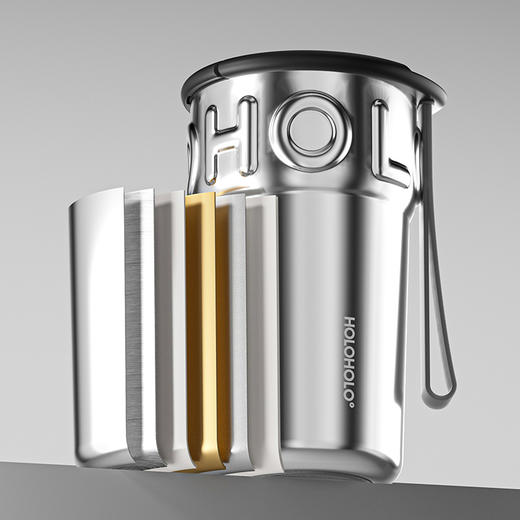 holoholo甜筒杯子316L不锈钢保温杯大容量咖啡杯女生高颜值水杯 商品图9