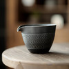 黑玄黑陶公道杯陶瓷均杯粗陶分茶器简约茶海复古中式功夫茶具公杯 商品缩略图0