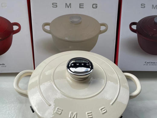 【多功能珐琅锅】SMEG斯麦格黑珐琅锅4.2L 双耳多功能炖锅煲汤口径24cm深10.5cm 商品图9