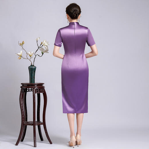 LHS-A14婚庆喜婆婆装婚宴礼服高贵年轻显瘦旗袍洋气新款连衣裙春 商品图3