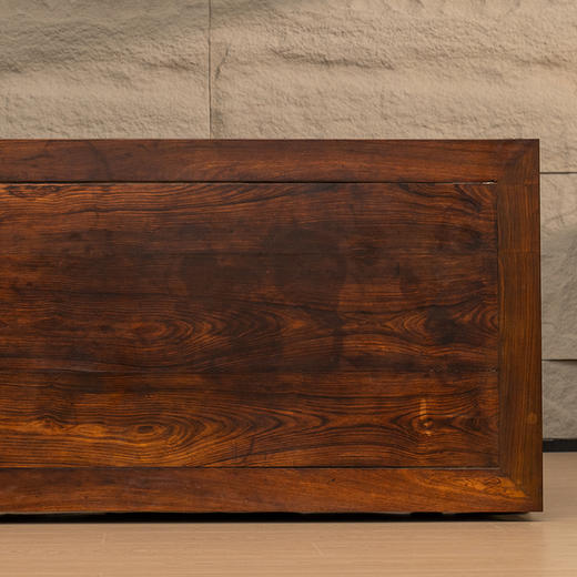 清中期 红木高束腰三弯腿浮雕喜上眉梢画桌 商品图2