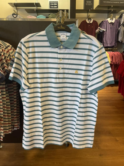 Brooks Brothers布克兄弟男士短袖Polo衫 条纹系列 超多颜色只要¥550直邮到手！ 商品图5
