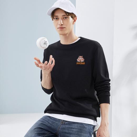 【特价】【柒先生系列】柒牌男士卫衣春秋款时尚潮流圆领套头T恤上衣	124W70090 商品图1