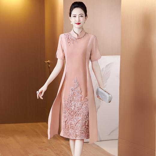 年轻婚礼妈妈装，夏季假两件喜婆婆婚宴高贵优雅宴会礼服LC-2358 商品图0