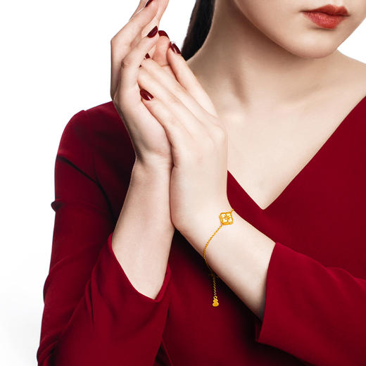 宫匠造办 云如意手链 黄金满钻 商品图6
