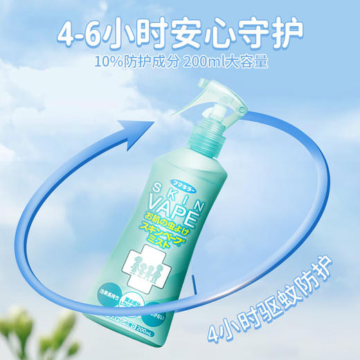 【中欧班列精选】日本vape未来驱蚊水长效防蚊虫户外便携儿童防叮咬喷雾液-绿色柑橘香200ml GZWK 商品图2