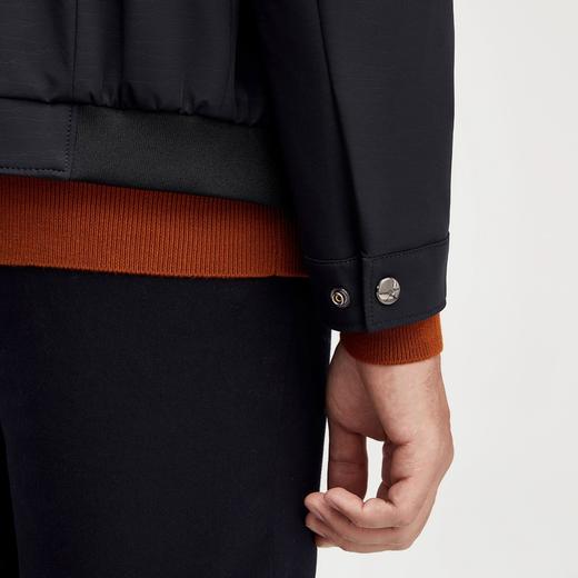 【特价】柒牌男装茄克衫秋冬不规则暗纹立领时尚商务休闲夹克拉链外套上衣	121K70480 商品图2